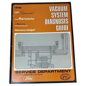 VTG 1968 Ford Lincoln Mercury Service Division Vacuum System Diagnosis Guide OEM